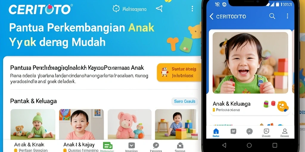 Antarmuka CERITOTO yang intuitif untuk memantau anak.