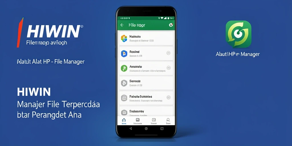 Antarmuka aplikasi HIWIN yang menampilkan fungsi File Manager dengan jelas.