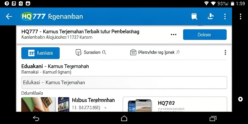 Tampilan antarmuka HQ777 yang sederhana dan informatif.