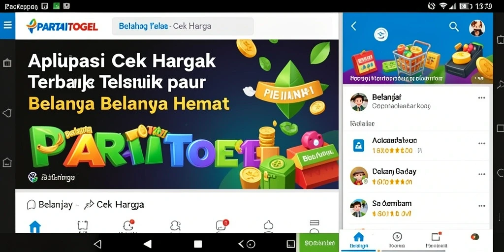 Antarmuka PARTAITOGEL menampilkan hasil pencarian harga produk secara efisien.