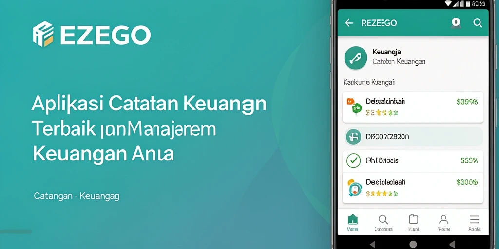 Tampilan antarmuka aplikasi Catatan Keuangan REZEGO yang sederhana dan fungsional.