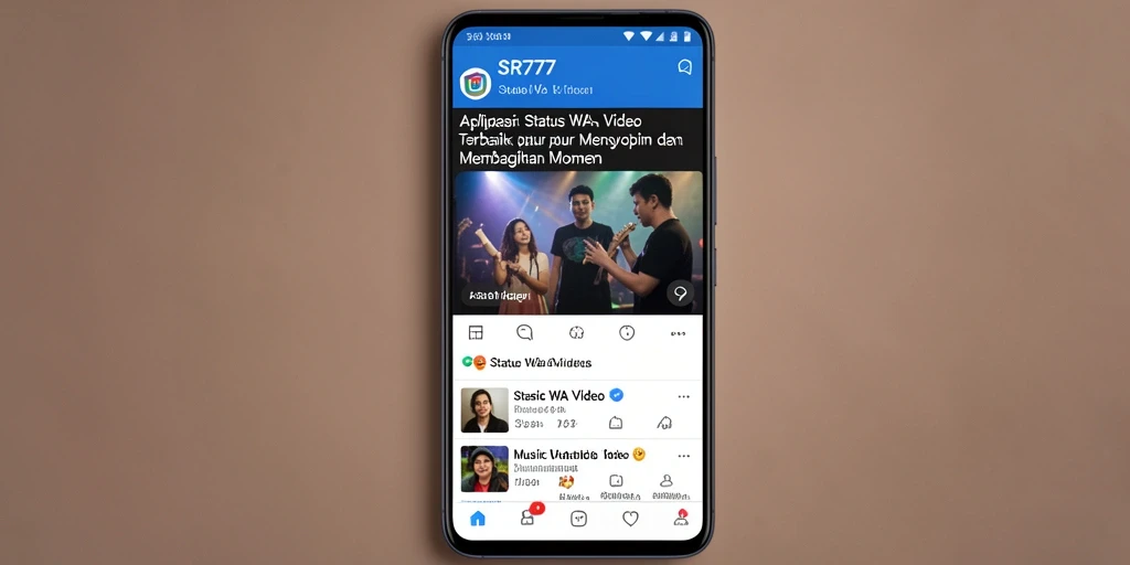 Tampilan antarmuka aplikasi SR777 untuk pengunduhan status video.