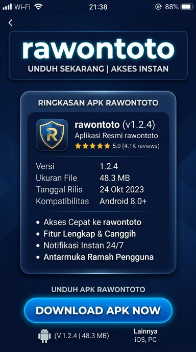 Tampilan halaman APK rawontoto