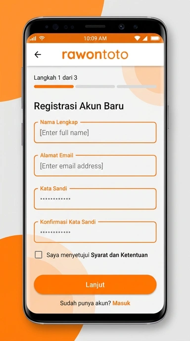 Tampilan halaman daftar rawontoto