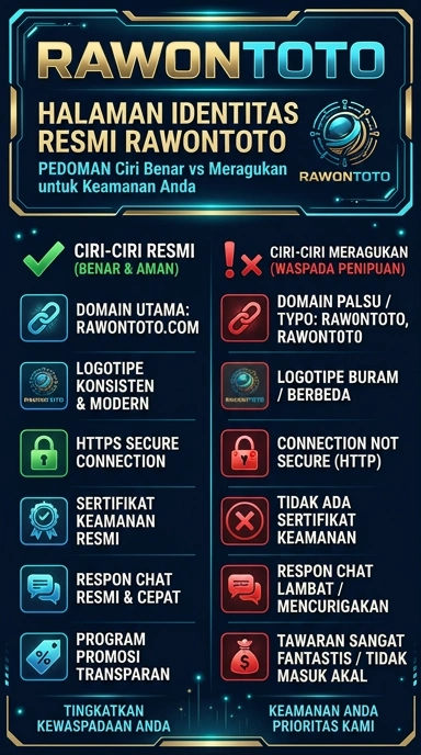 Tampilan kanal resmi rawontoto